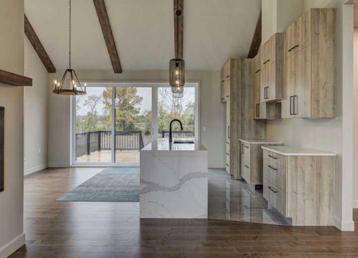 2023 Maison modèle HD Construction Arthabaska Cuisine Patio